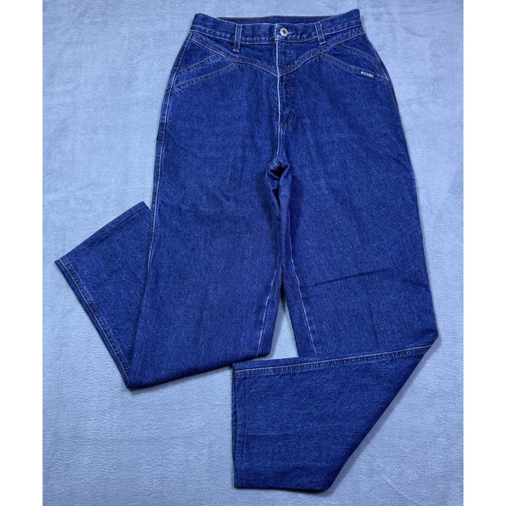 VINTAGE Rocky Mountain Jeans Womens 26x29 Highrise Straight Leg Bareback Western